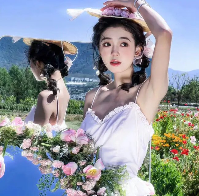随盲柳入眠的女人